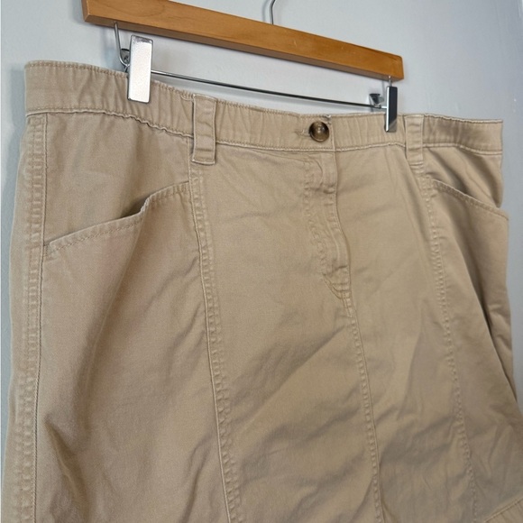 LL Bean Classic Fit Khaki Skirt – Size 20W Regular - Picture 2 of 4